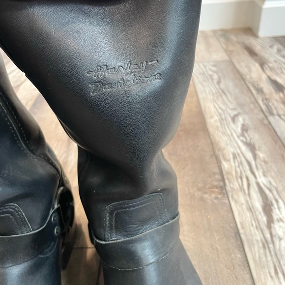 Harley Davidson Men’s Black Leather Harness Boots - Picture 3 of 7